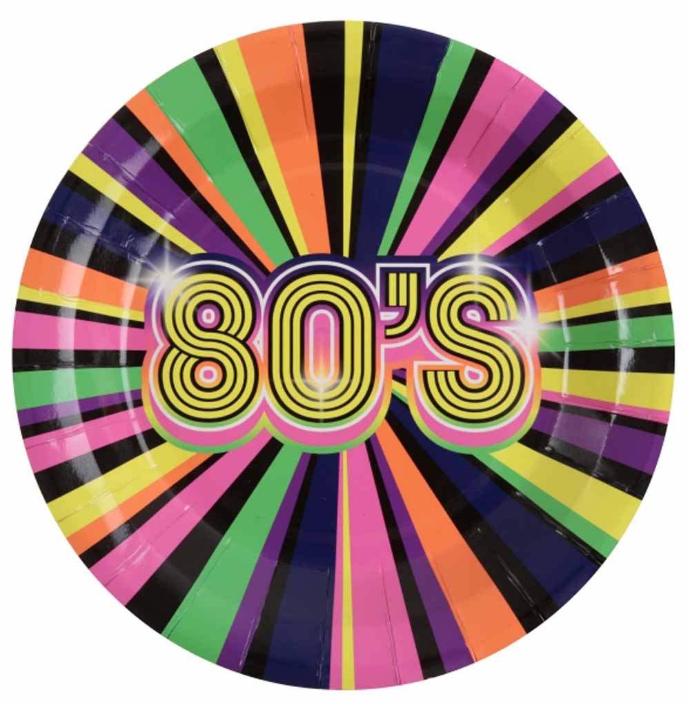 80'er Paptallerkner - 10 Stk til Festlige Begivenheder!