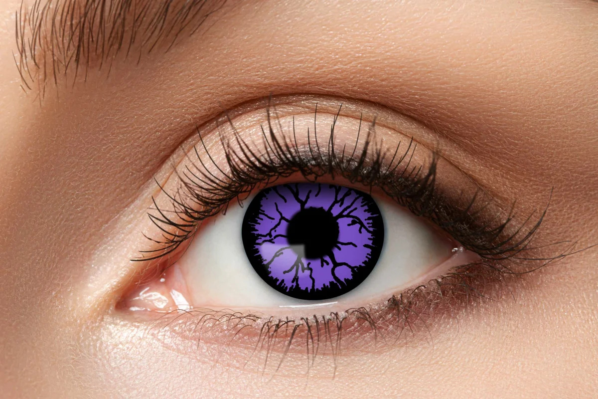 Farvede Kontaktlinser – Purple Monster Tilbud!