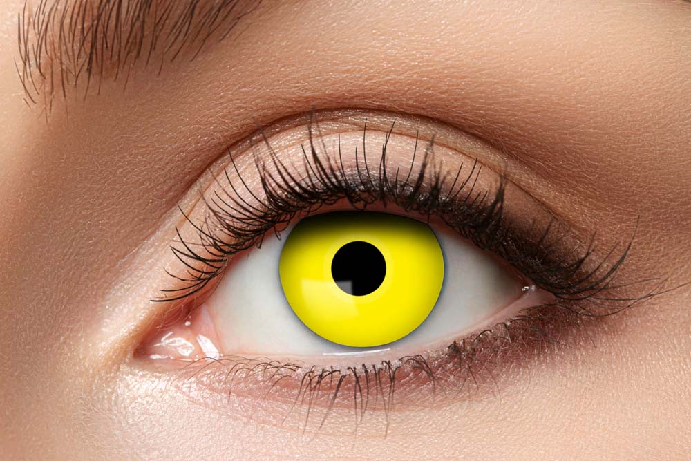 Gule Kontaktlinser – Yellow Crow Eye til Festtilbud!