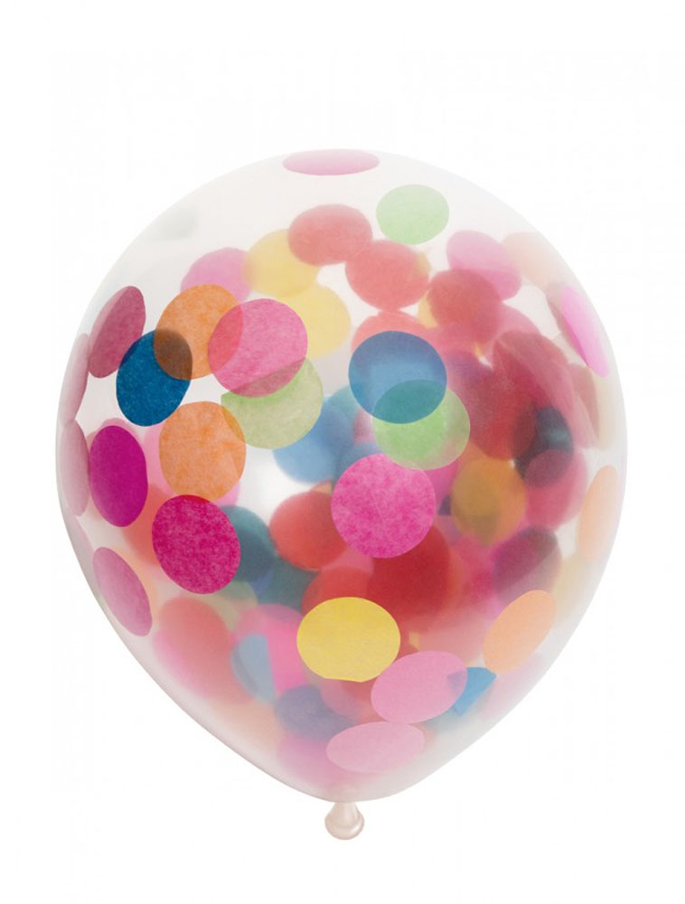 Farverige Konfetti Balloner – 6 stk. til Festlige Fejringer!