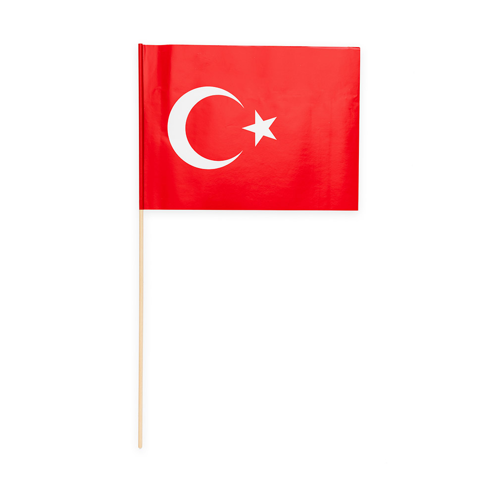 Tyrkiske Flag på Pind - 10 Stk til Festlige Anledninger