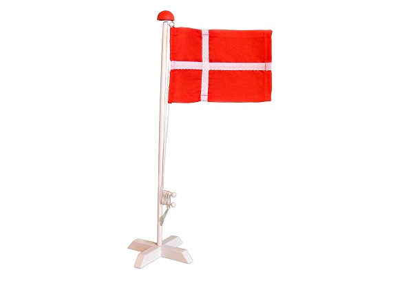 Elegant 30 cm Flagstang til Fest – Dansk Stolthed