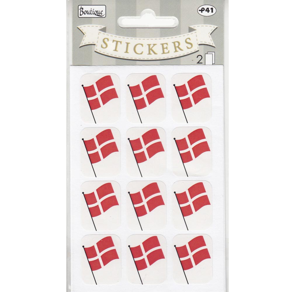 Danske Flagstickers – 24 Stk til Festlige Begivenheder
