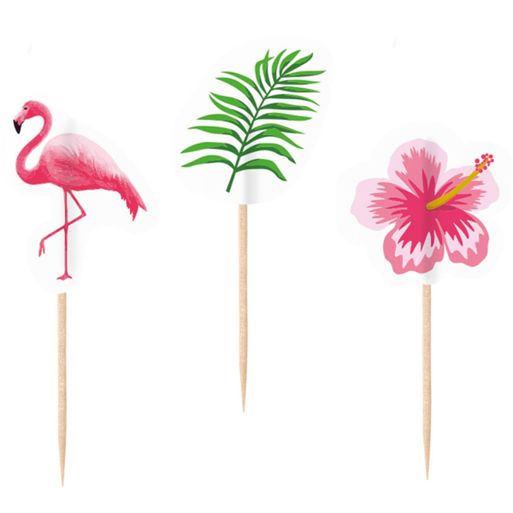 Flamingo Pyntepinde til Fest – 20 Stk Tropisk Tema!