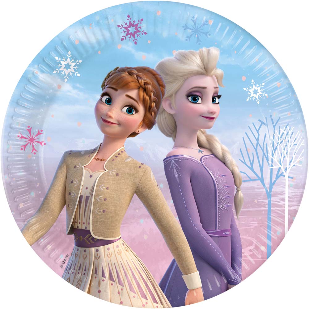 Frost Paptallerkner – Magisk Fest med Anna og Elsa, 8 stk.