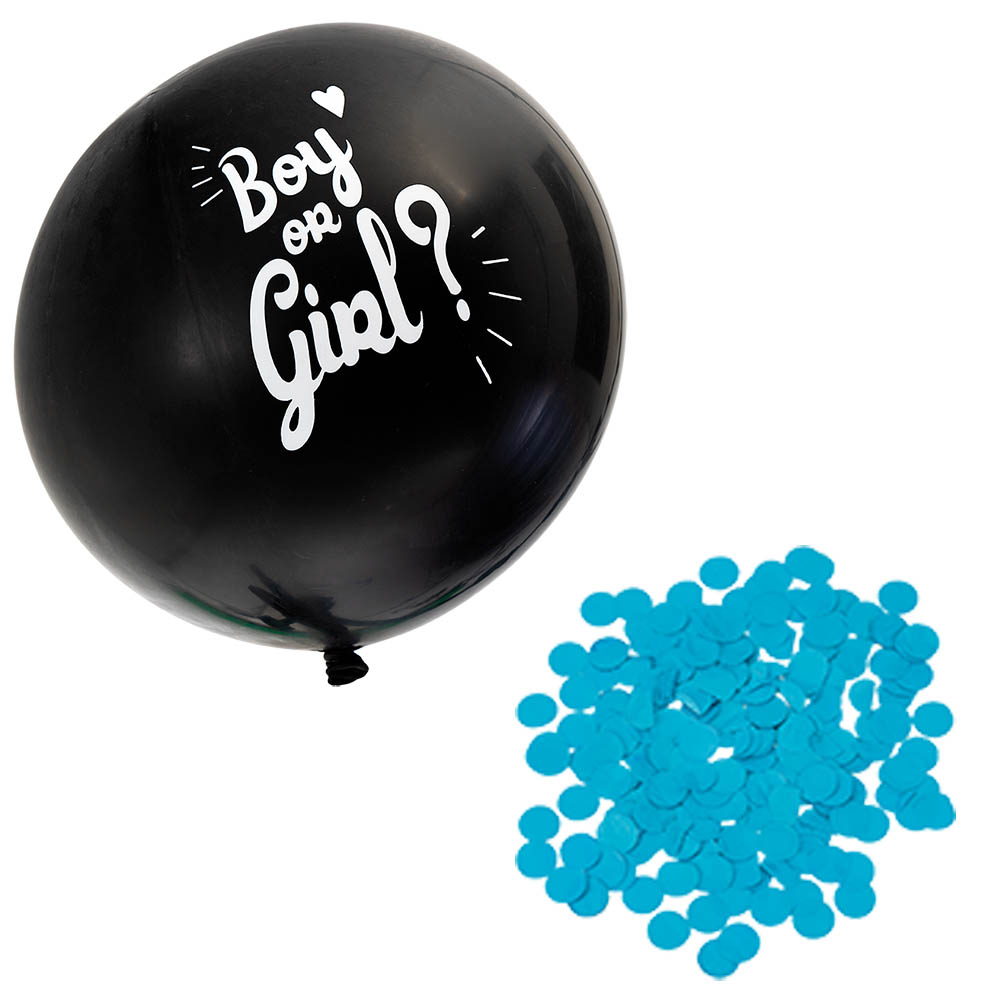 Lyseblå Konfetti Balloner til Babyshower – 60 Stk Fest