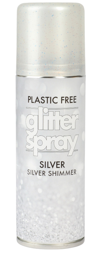 Glitter Spray til Hår og Krop - Sølv Glimmer 100 ml