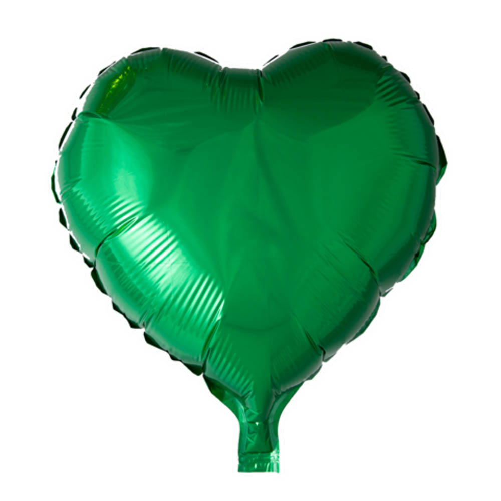 Grøn Hjerteformet Folieballon til Festlige Begivenheder