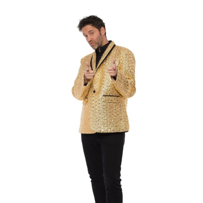 Guld Blazer til Mænd - Stilfuld og Forførende Design
