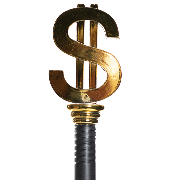 Guld Dollar Stok 105 cm - Perfekt til festlige kostumer!