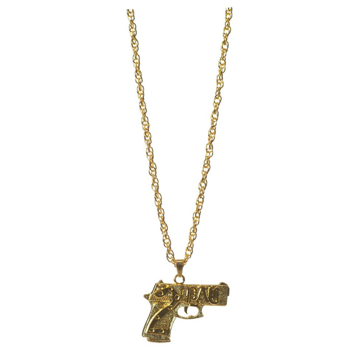 Guld Pistol Halskæde - Det perfekte edgy tilbehør!