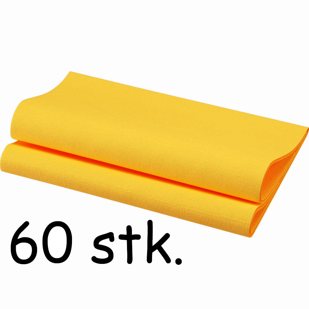 Gule Bio Dunisoft Middagsservietter – 60 Stk Tilbud!