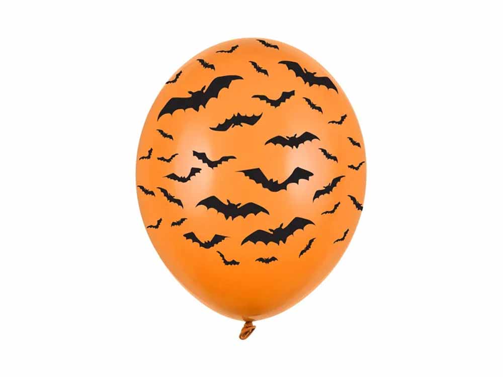 Halloween Balloner med Flagermus – 6 stk. til Festen