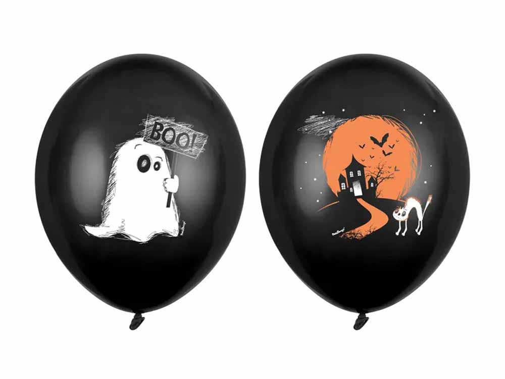 Uhyggelige Halloween Balloner med Spøgelser – Festdekoration