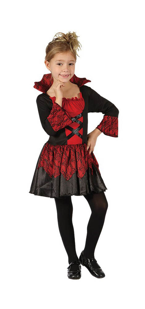 Vampyrkostume til Børn – Sort/Rød til Halloween Fest