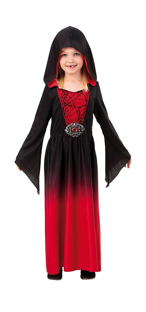 Halloween Kostume Kjole til Børn – Sort med Smykke