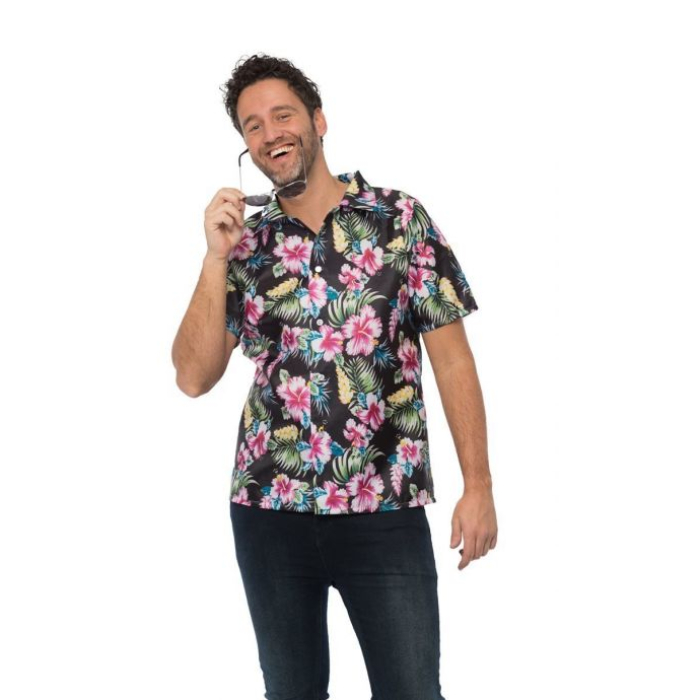 Hawai Deluxe Skjorte i Sort - Perfekt til Strand og Fest!