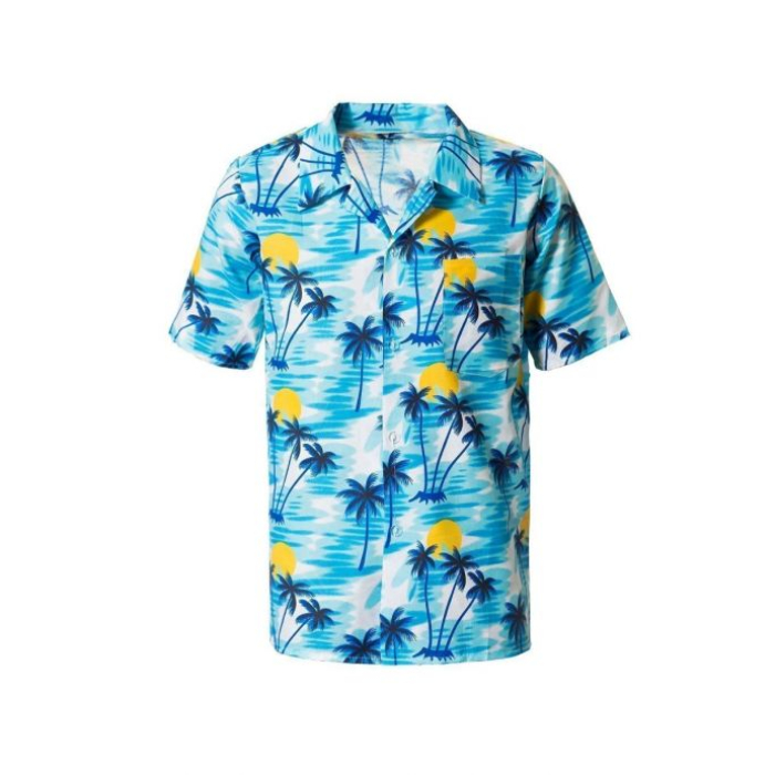 Hawai Skjorte i Blå - Perfekt til Sommerens Fester!