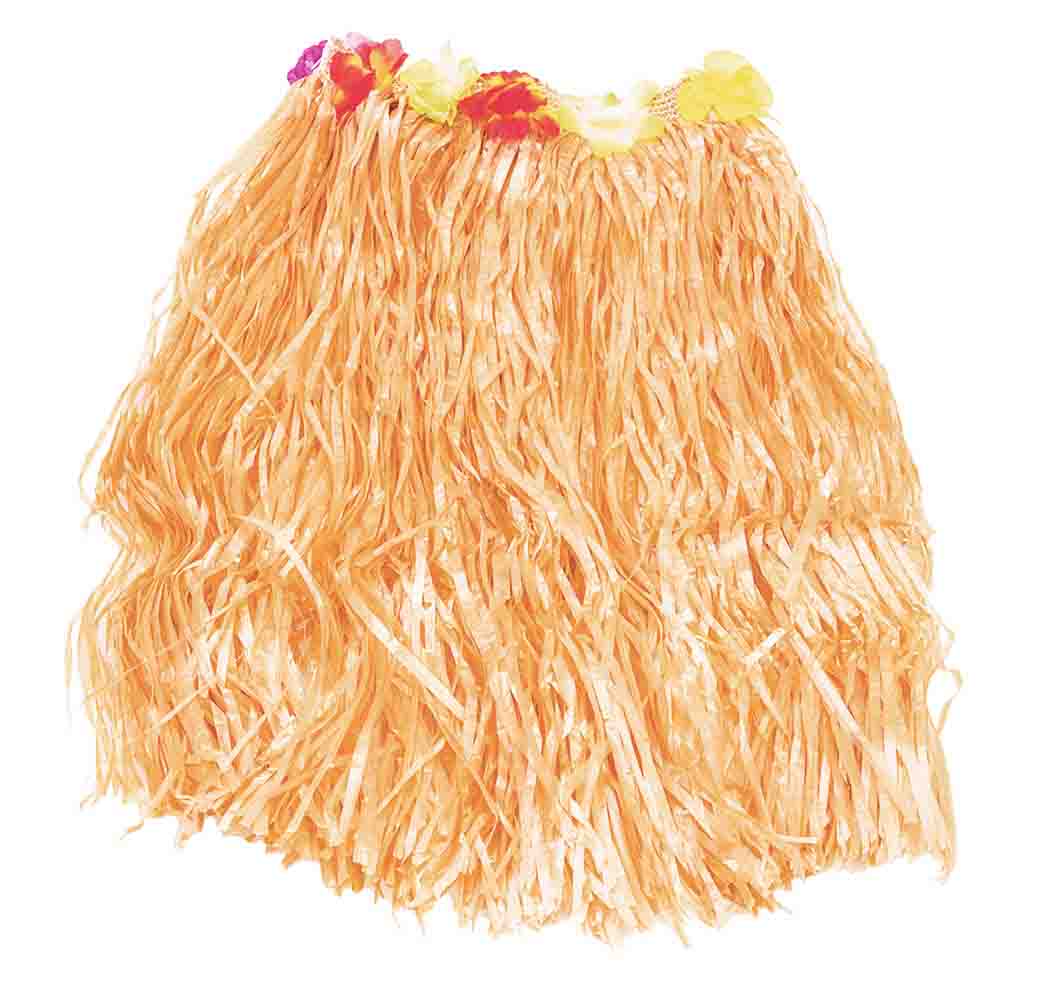 Festligt Hawaii Hula Skørt i Fersken Beige til Fester