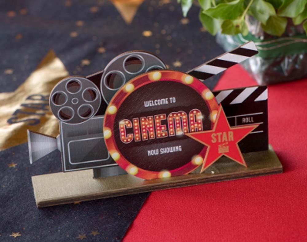Hollywood Cinema Borddekoration - Elegant Fest Tema Deko