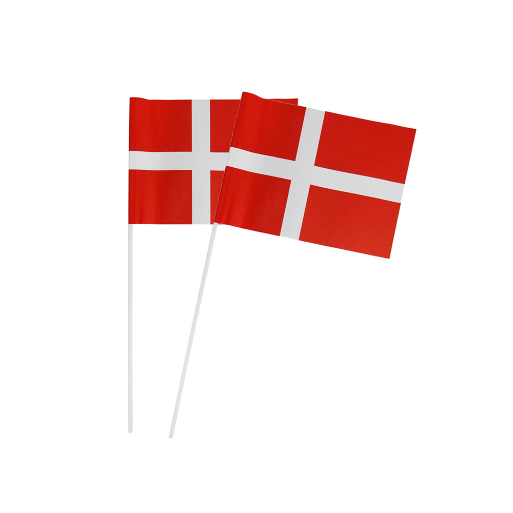 Små Hurraflag med Dannebrog – 8 stk. til festlige lejligheder