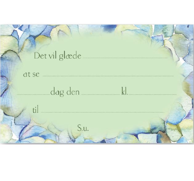 Hortensia Indbydelser – 5 stk. til festlige begivenheder