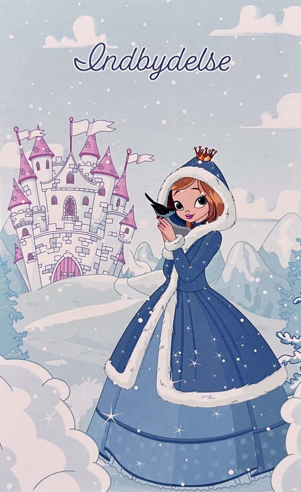 Prinsesse Indbydelser med Kuverter – 5 stk til Fest