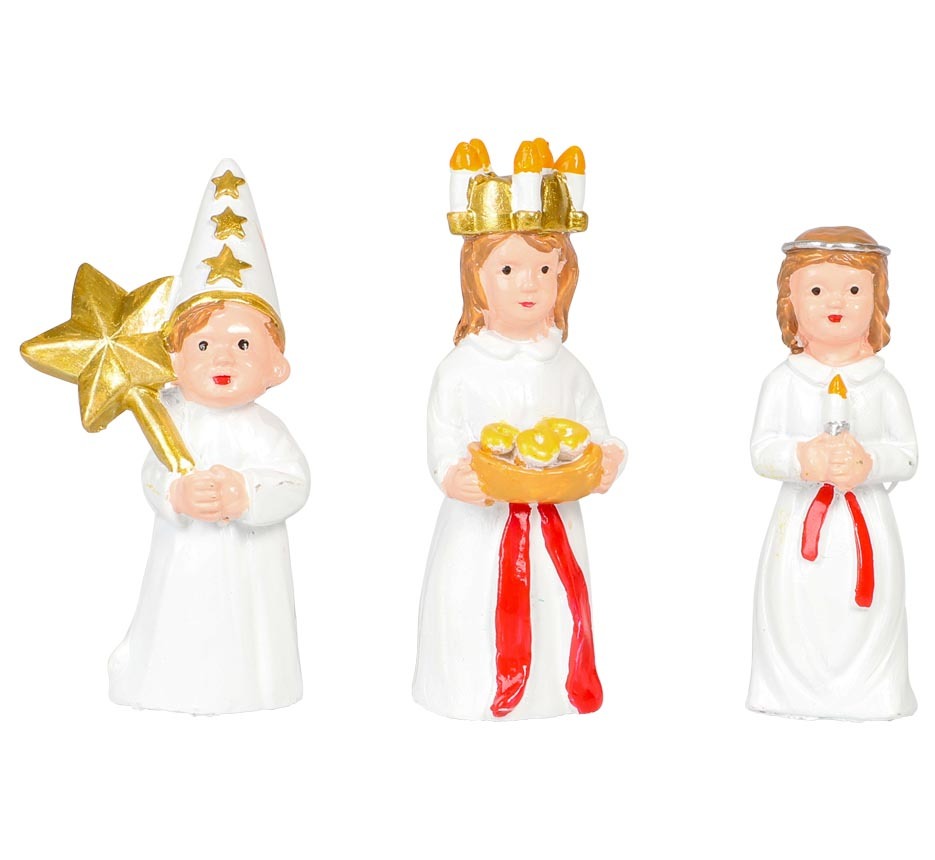 Lucia Julefigurer - 3 stk. til din juleudsmykning