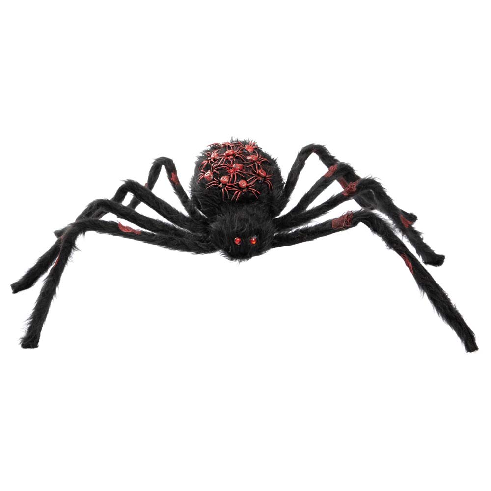 Kæmpe Halloween Edderkop Med Unger - Uhyggelig Dekoration