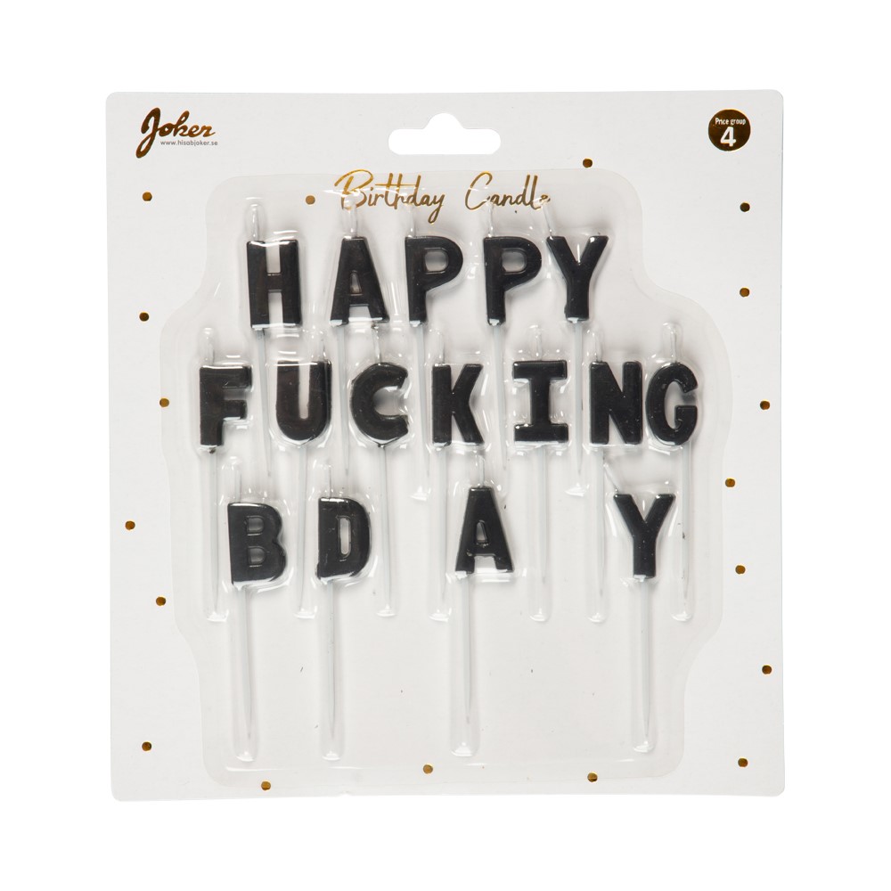 Kagelys til 18-års Fødselsdag – Sort Design fra Festkassen
