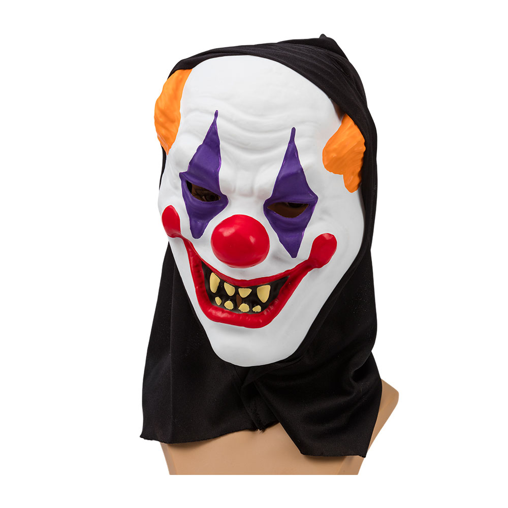 Skræmmende Klovnemaske med Hætte til Halloween Fest!