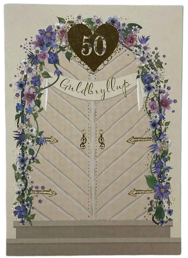 Guldbryllupskort med Guldtryk – Fejr 50 Års Kærlighed