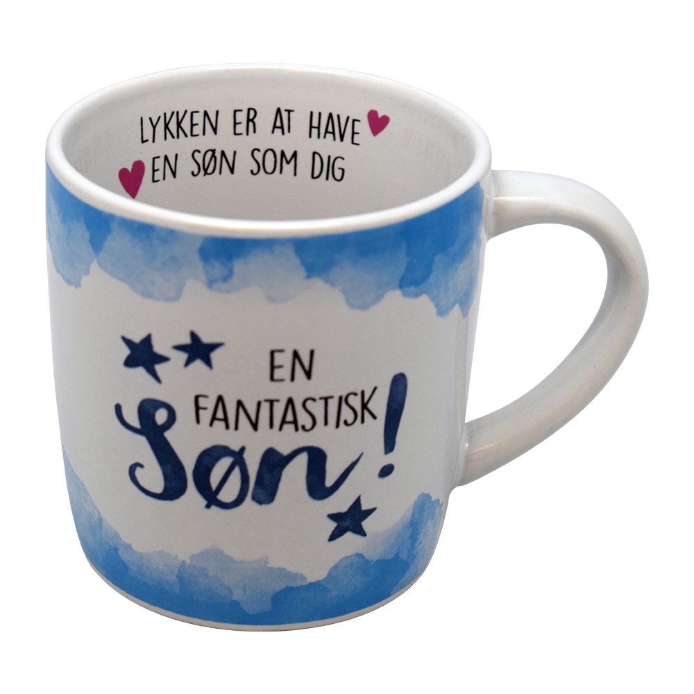 Elegant Gavekrus "En Fantastisk Søn" i Flot Æske