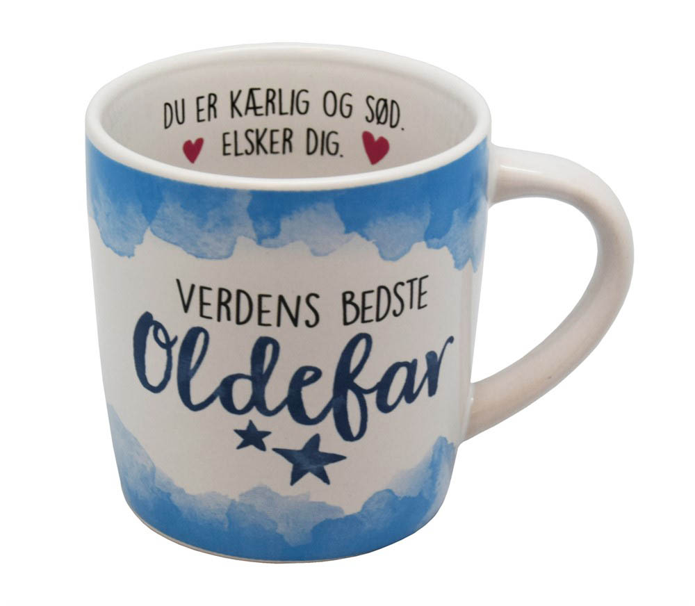 Kruset "Verdens Bedste Oldefar" i gaveæske – Unik gaveidé!