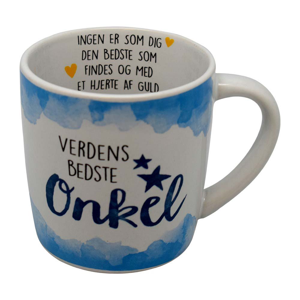 Krus "Verdens Bedste Onkel" i gaveæske - den perfekte gave!