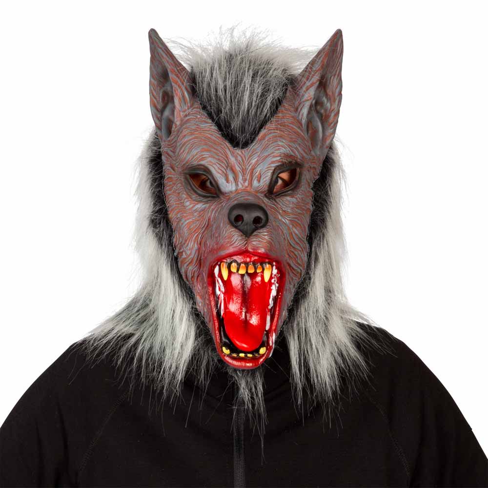 Skræmmende Varulvmaske i Latex til Halloween Fest