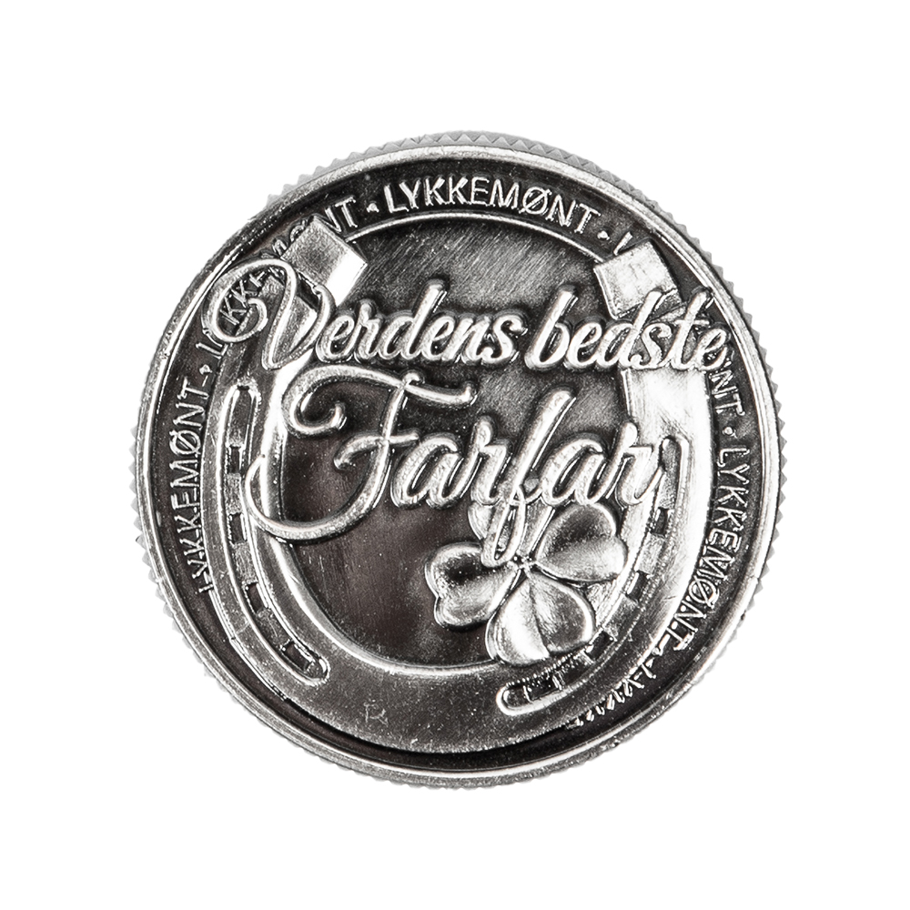 Lykkemønt "Verdens Bedste Farfar" - Den perfekte gave!
