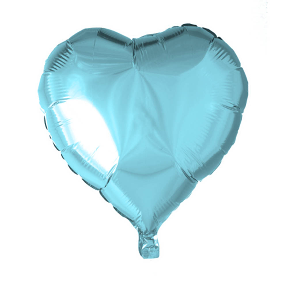 Lyseblå Hjerteformet Folieballon til Festlige Anledninger