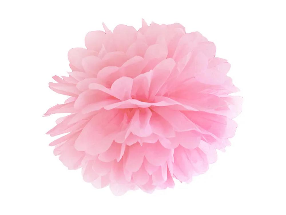 Lyserød Pompom 25 cm til Festlige Anledninger
