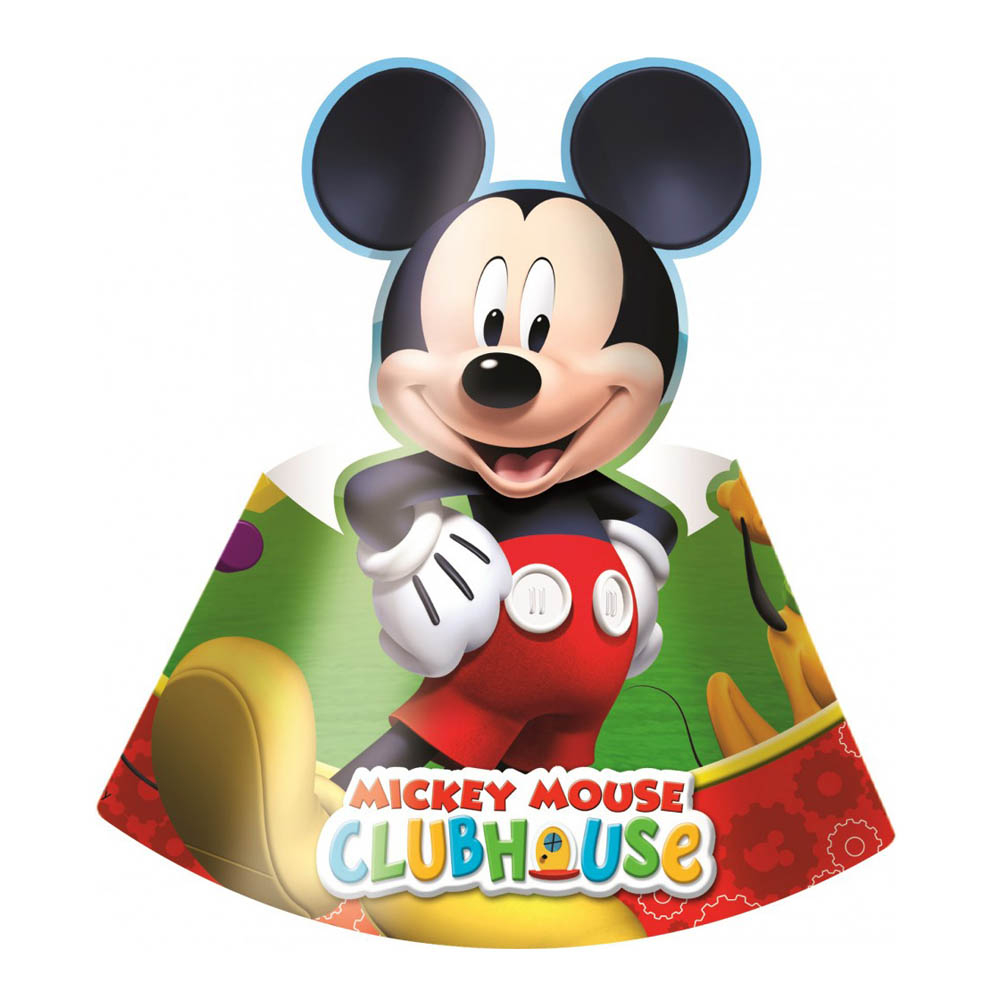 Mickey Mouse Clubhouse Festhatte – 6 stk. til festlige stunder!