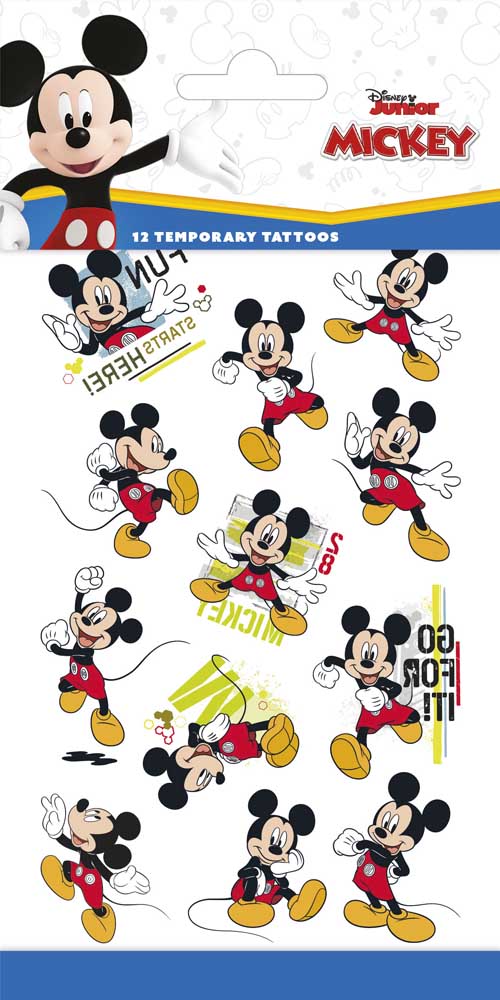 Mickey Mouse Tatoveringer - 12 Stk til Fest og Sjov!