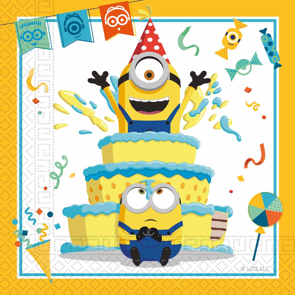Minions Fødselsdagsservietter – 20 Stk til Festen