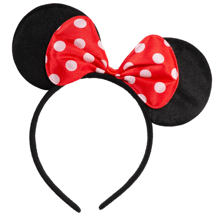 Minnie Hårbånd med Rød Sløjfe og Polkaprikker - Tilbud!
