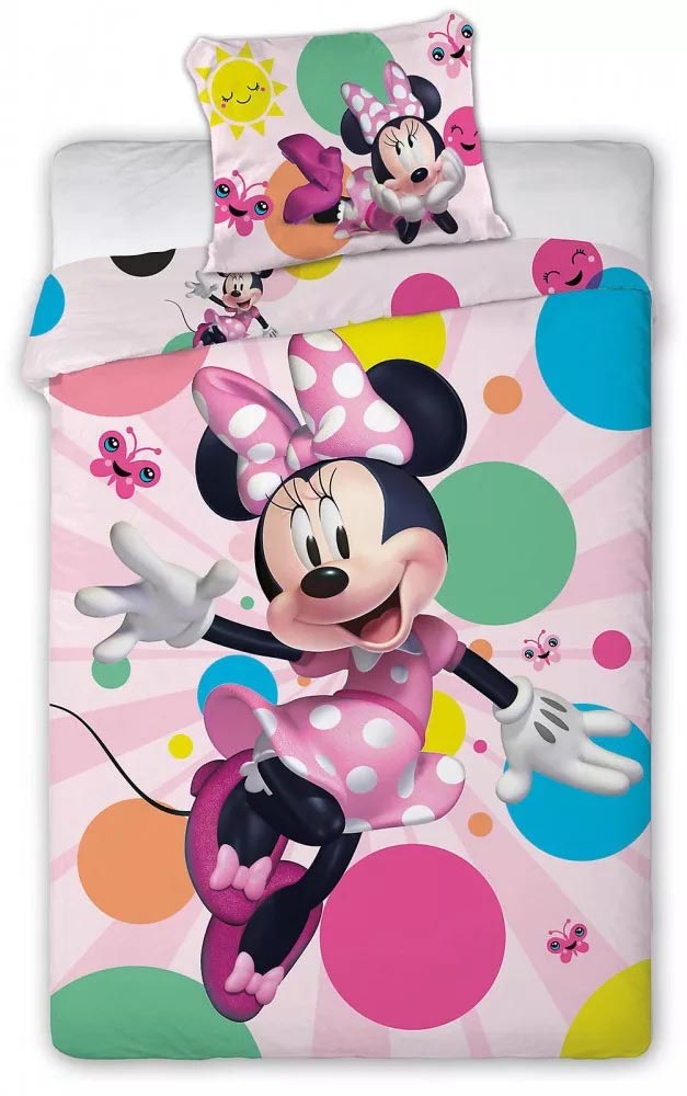 Minnie Mouse Vendbart Sengetøj i 100% Bomuld til Børn