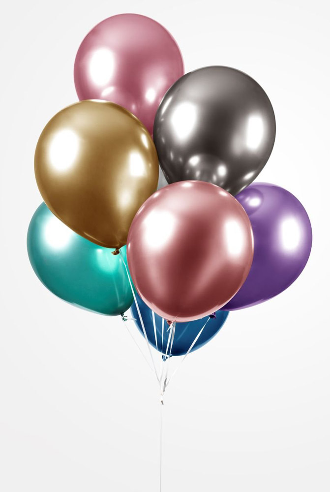 Spejl Chrome Balloner - 10 Stk til Festlig Dekoration