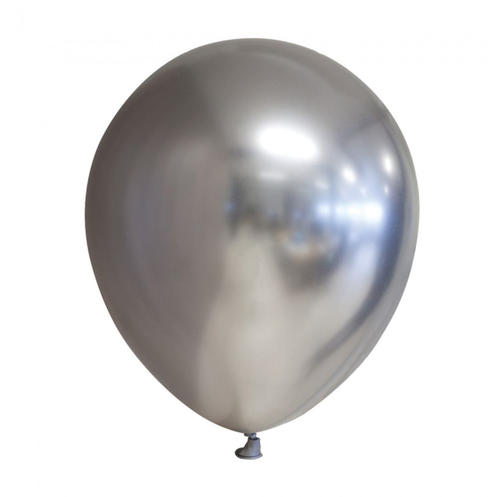 Sølv Chrome Balloner – 10 Stk til Festlig Dekoration