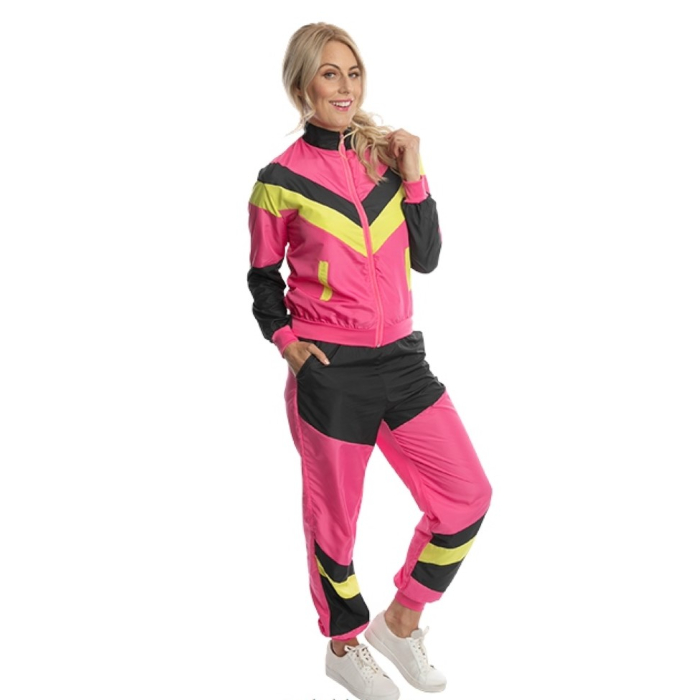 Neon Retro Træningsdragt til Kvinder - 2 Dele på Udsalg!