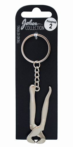 Elegant Nøglering med Bidetang i Rustfrit Stål - Must-have!