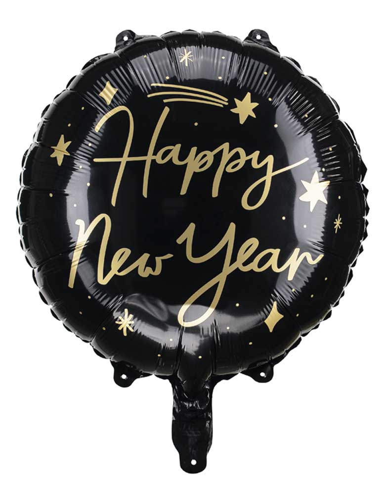 Elegant Sort Folieballon til Nytårsfejring!