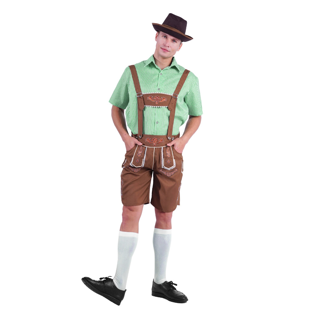 Oktoberfest Kostume til Mænd - Grøn og Brun Festdragt